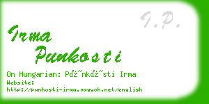 irma punkosti business card